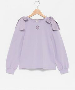mezzo piano junior / メゾピアノジュニア Tシャツ | 【人気商品再入荷】【直営店で取り扱い無し】ショルダーリボン長袖Tシャツ