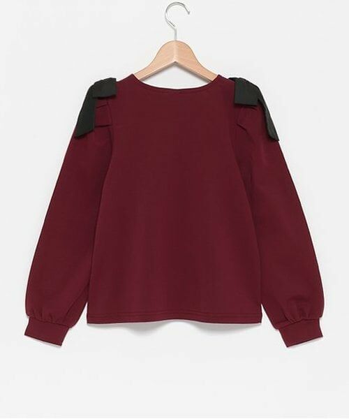 mezzo piano junior / メゾピアノジュニア Tシャツ | 【人気商品再入荷】【直営店で取り扱い無し】ショルダーリボン長袖Tシャツ | 詳細1