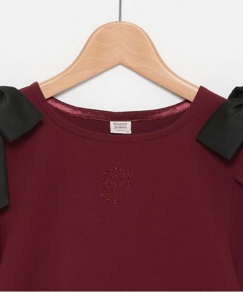 mezzo piano junior / メゾピアノジュニア Tシャツ | 【人気商品再入荷】【直営店で取り扱い無し】ショルダーリボン長袖Tシャツ | 詳細2