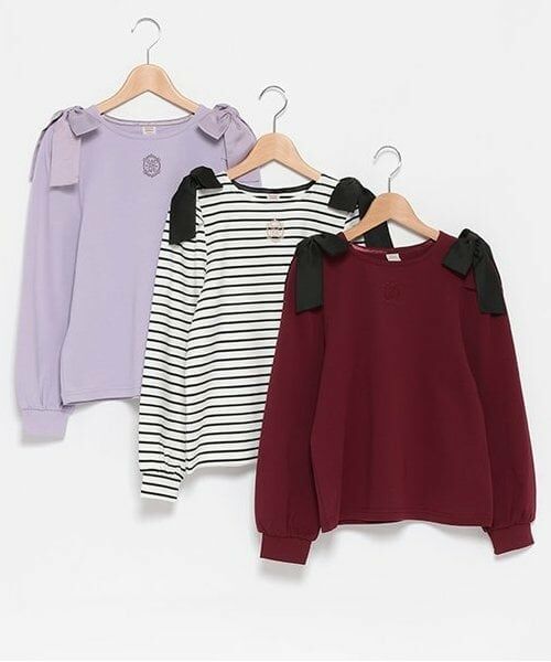 mezzo piano junior / メゾピアノジュニア Tシャツ | 【人気商品再入荷】【直営店で取り扱い無し】ショルダーリボン長袖Tシャツ | 詳細7