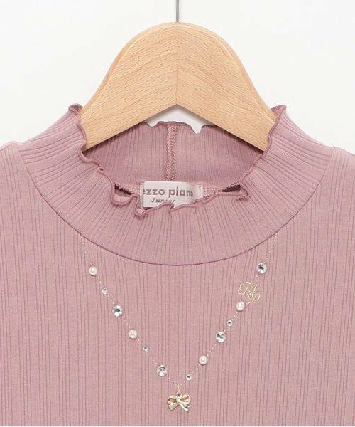 mezzo piano junior / メゾピアノジュニア Tシャツ | 【人気商品再入荷】【直営店で取り扱い無し】リボンネックレス長袖Tシャツ | 詳細2