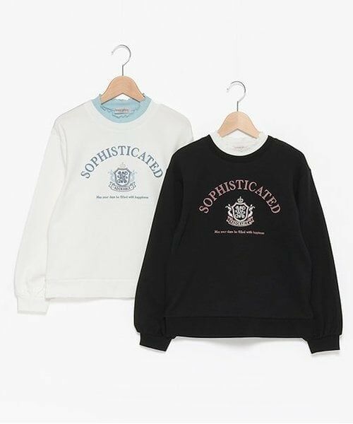 mezzo piano junior / メゾピアノジュニア Tシャツ | ★レイヤード風カレッジ長袖Tシャツ | 詳細9