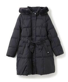 mezzo piano junior / メゾピアノジュニア ブルゾン | 【人気商品再入荷】【直営店で取り扱い無し】【撥水】リボンベルトガーリーロングダウン