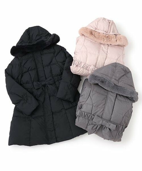 mezzo piano junior / メゾピアノジュニア ブルゾン | 【人気商品再入荷】【直営店で取り扱い無し】【撥水】リボンベルトガーリーロングダウン | 詳細12