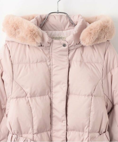 mezzo piano junior / メゾピアノジュニア ブルゾン | 【人気商品再入荷】【直営店で取り扱い無し】【撥水】リボンベルトガーリーロングダウン | 詳細2