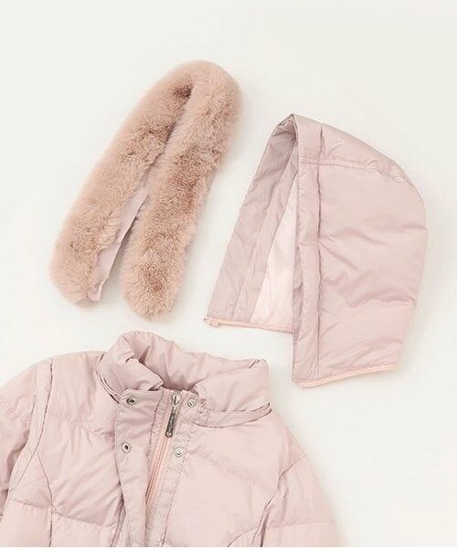 mezzo piano junior / メゾピアノジュニア ブルゾン | 【人気商品再入荷】【直営店で取り扱い無し】【撥水】リボンベルトガーリーロングダウン | 詳細4