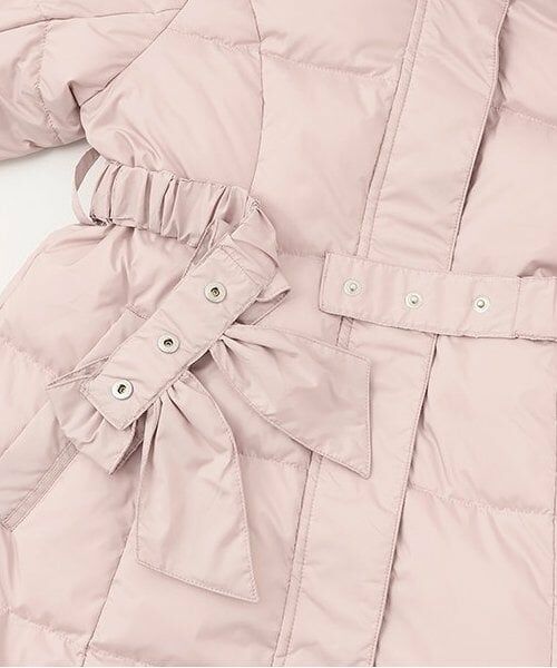 mezzo piano junior / メゾピアノジュニア ブルゾン | 【人気商品再入荷】【直営店で取り扱い無し】【撥水】リボンベルトガーリーロングダウン | 詳細5