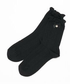 mezzo piano junior / メゾピアノジュニア ソックス | 【人気商品再入荷】【直営店で取り扱い無し】フリルリボンクルーソックス