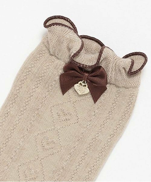 mezzo piano junior / メゾピアノジュニア ソックス | 【人気商品再入荷】【直営店で取り扱い無し】フリルリボンクルーソックス | 詳細1