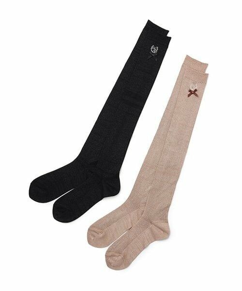 mezzo piano junior / メゾピアノジュニア ソックス | 【人気商品再入荷】【直営店で取り扱い無し】リボンニーハイソックス | 詳細4