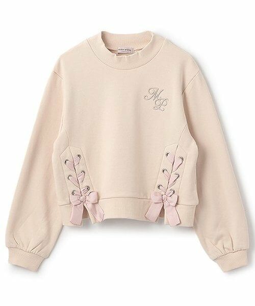 mezzo piano junior / メゾピアノジュニア スウェット | ★レースアップトレーナー（アイボリー）