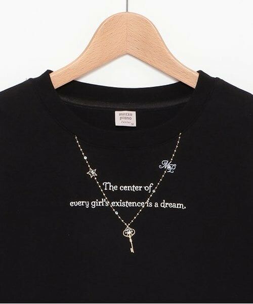 mezzo piano junior / メゾピアノジュニア Tシャツ | ★肩レースアップネックレスTシャツ | 詳細2