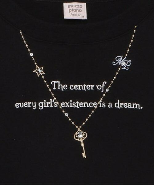 mezzo piano junior / メゾピアノジュニア Tシャツ | ★肩レースアップネックレスTシャツ | 詳細3