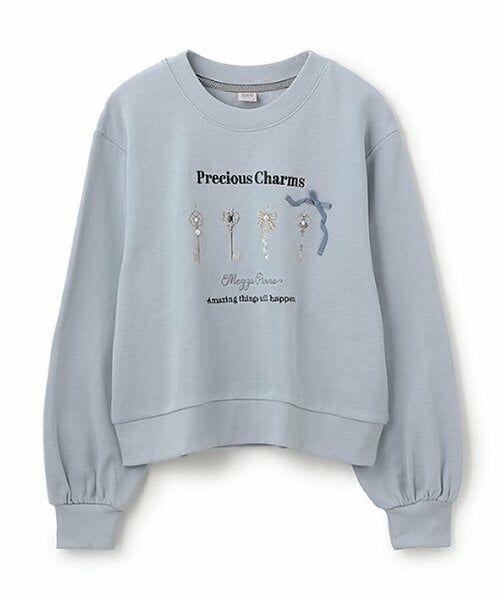 mezzo piano junior / メゾピアノジュニア スウェット | ★チャーミングモチーフトレーナー（ライト ブルー）