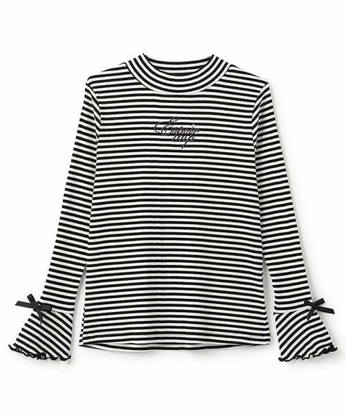 mezzo piano junior / メゾピアノジュニア Tシャツ | ★ベルスリーブテレコ長袖Tシャツ(黒)