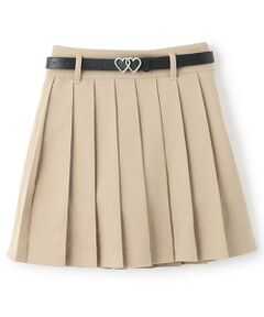 mezzo piano junior / メゾピアノジュニア ショート・ハーフ・半端丈パンツ | 【人気商品再入荷】【直営店で取り扱い無し】ベルトつきプリーツスカパン