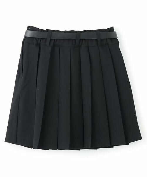 mezzo piano junior / メゾピアノジュニア ショート・ハーフ・半端丈パンツ | 【人気商品再入荷】【直営店で取り扱い無し】ベルトつきプリーツスカパン | 詳細1
