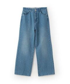 mezzo piano junior / メゾピアノジュニア その他パンツ | 【人気商品再入荷】【直営店で取り扱い無し】美脚ルーズストレートデニムパンツ