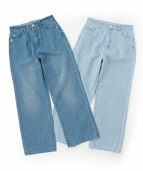 mezzo piano junior / メゾピアノジュニア その他パンツ | 【人気商品再入荷】【直営店で取り扱い無し】美脚ルーズストレートデニムパンツ | 詳細11