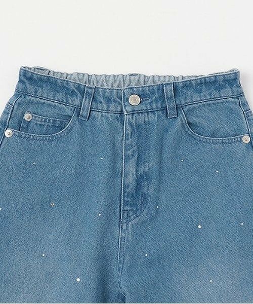 mezzo piano junior / メゾピアノジュニア その他パンツ | 【人気商品再入荷】【直営店で取り扱い無し】美脚ルーズストレートデニムパンツ | 詳細2