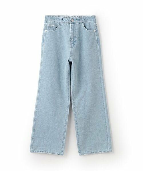 mezzo piano junior / メゾピアノジュニア その他パンツ | 【人気商品再入荷】【直営店で取り扱い無し】美脚ルーズストレートデニムパンツ（ライト ブルー）