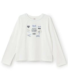 mezzo piano junior / メゾピアノジュニア Tシャツ | 【人気商品再入荷】【直営店で取り扱い無し】【抗菌防臭】アクセサリーモチーフ長袖Tシャツ