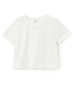 mezzo piano junior / メゾピアノジュニア Tシャツ | 【人気商品再入荷】【直営店で取り扱い無し】キラキラストーンTシャツ