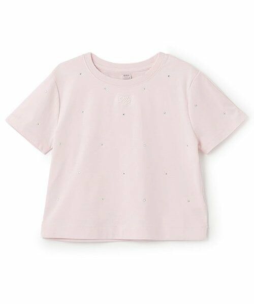 mezzo piano junior / メゾピアノジュニア Tシャツ | 【人気商品再入荷】【直営店で取り扱い無し】キラキラストーンTシャツ（ライト ピンク）