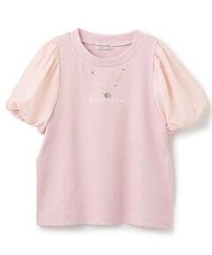 mezzo piano junior / メゾピアノジュニア Tシャツ | 【人気商品再入荷】【直営店で取り扱い無し】ボリューム袖ネックレスTシャツ