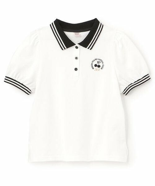mezzo piano junior / メゾピアノジュニア ポロシャツ | 【人気商品再入荷】【直営店で取り扱い無し】ガーリーポロシャツ(オフ ホワイト)