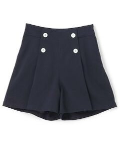 mezzo piano junior / メゾピアノジュニア ショート・ハーフ・半端丈パンツ | 【人気商品再入荷】【直営店で取り扱い無し】パールボタンマリンショーパン