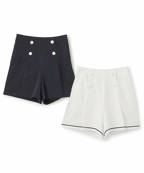 mezzo piano junior / メゾピアノジュニア ショート・ハーフ・半端丈パンツ | 【人気商品再入荷】【直営店で取り扱い無し】パールボタンマリンショーパン | 詳細12