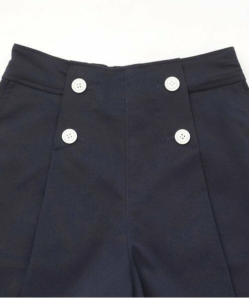 mezzo piano junior / メゾピアノジュニア ショート・ハーフ・半端丈パンツ | 【人気商品再入荷】【直営店で取り扱い無し】パールボタンマリンショーパン | 詳細2