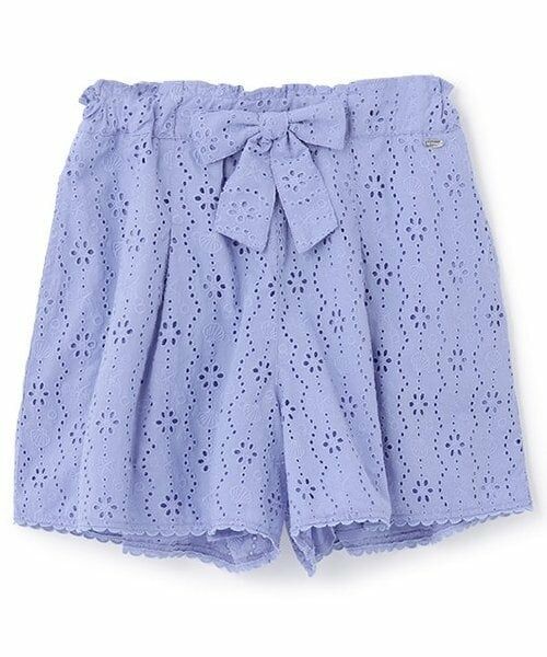 mezzo piano junior / メゾピアノジュニア ショート・ハーフ・半端丈パンツ | 【人気商品再入荷】【直営店で取り扱い無し】オリジナルレースキュロット(サックス)