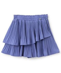 mezzo piano junior / メゾピアノジュニア ショート・ハーフ・半端丈パンツ | 【人気商品再入荷】【直営店で取り扱い無し】ランダムプリーツキュロット