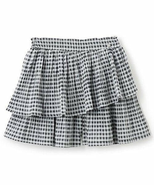 mezzo piano junior / メゾピアノジュニア ショート・ハーフ・半端丈パンツ | 【人気商品再入荷】【直営店で取り扱い無し】ランダムプリーツキュロット（黒）