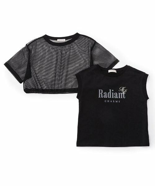 mezzo piano junior / メゾピアノジュニア Tシャツ | 【人気商品再入荷】【直営店で取り扱い無し】メッシュTシャツ＆Tシャツセット | 詳細2