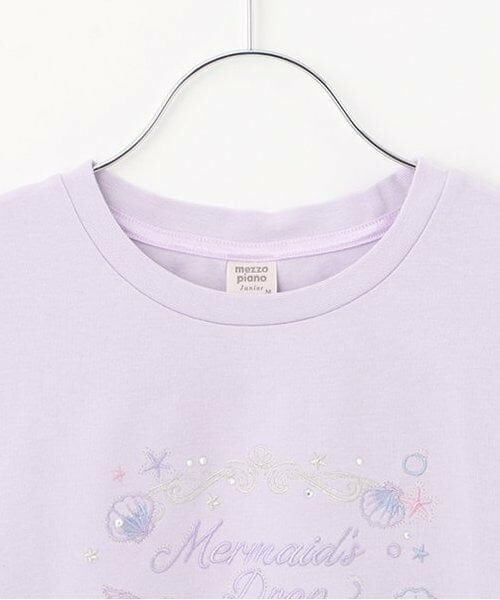 mezzo piano junior / メゾピアノジュニア Tシャツ | 【人気商品再入荷】【直営店で取り扱い無し】シェル刺しゅうTシャツ | 詳細2