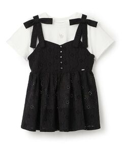 mezzo piano junior / メゾピアノジュニア その他トップス | 【人気商品再入荷】【直営店で取り扱い無し】オリジナルレースチュニック＆Tシャツセット