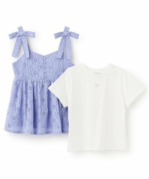 mezzo piano junior / メゾピアノジュニア その他トップス | 【人気商品再入荷】【直営店で取り扱い無し】オリジナルレースチュニック＆Tシャツセット | 詳細2