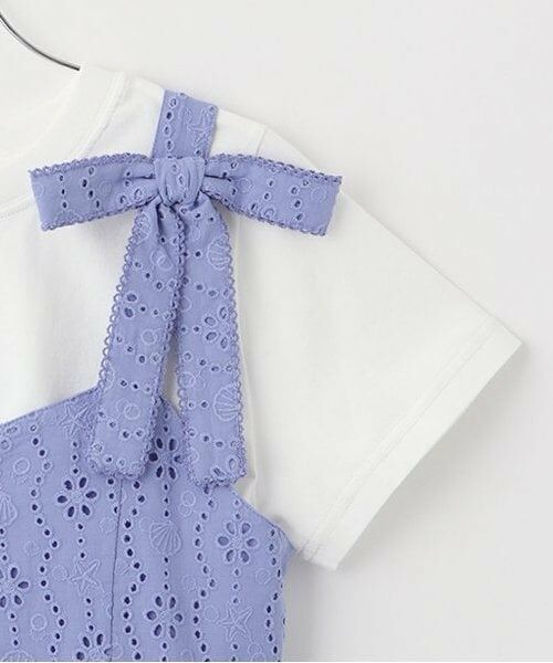 mezzo piano junior / メゾピアノジュニア その他トップス | 【人気商品再入荷】【直営店で取り扱い無し】オリジナルレースチュニック＆Tシャツセット | 詳細4