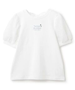 mezzo piano junior / メゾピアノジュニア Tシャツ | 【人気商品再入荷】【直営店で取り扱い無し】シアーボリューム袖Tシャツ