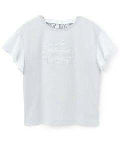 mezzo piano junior / メゾピアノジュニア Tシャツ | 【人気商品再入荷】【直営店で取り扱い無し】フレア袖後ろリボン半袖Tシャツ