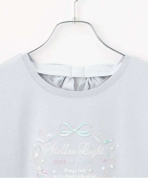 mezzo piano junior / メゾピアノジュニア Tシャツ | 【人気商品再入荷】【直営店で取り扱い無し】フレア袖後ろリボン半袖Tシャツ | 詳細2