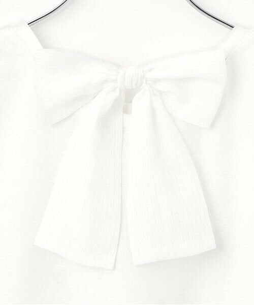 mezzo piano junior / メゾピアノジュニア Tシャツ | 【人気商品再入荷】【直営店で取り扱い無し】フレア袖後ろリボン半袖Tシャツ | 詳細8