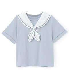 mezzo piano junior / メゾピアノジュニア Tシャツ | 【人気商品再入荷】【直営店で取り扱い無し】3WAY レースセーラーＴシャツ