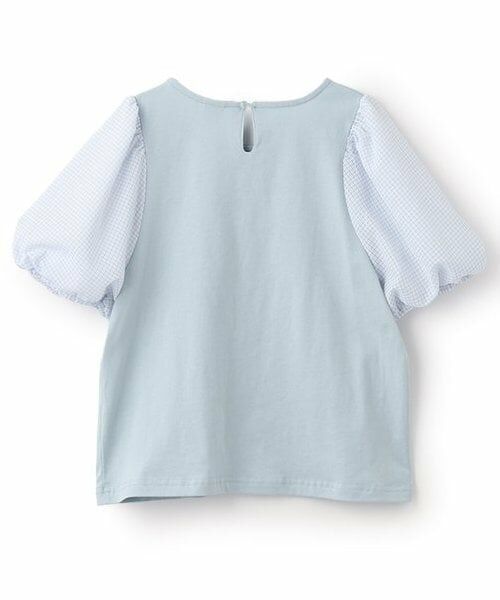 mezzo piano junior / メゾピアノジュニア Tシャツ | 【人気商品再入荷】【直営店で取り扱い無し】チェックぽわん袖ネックレスTシャツ | 詳細1