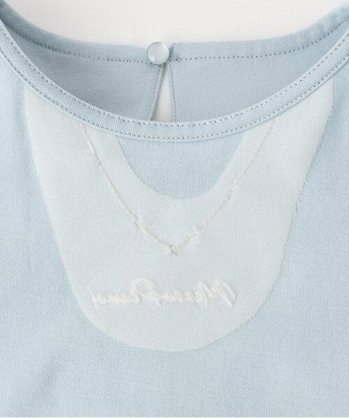 mezzo piano junior / メゾピアノジュニア Tシャツ | 【人気商品再入荷】【直営店で取り扱い無し】チェックぽわん袖ネックレスTシャツ | 詳細3