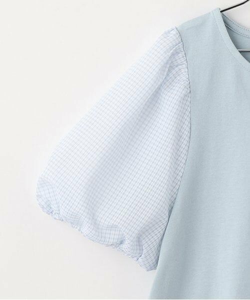 mezzo piano junior / メゾピアノジュニア Tシャツ | 【人気商品再入荷】【直営店で取り扱い無し】チェックぽわん袖ネックレスTシャツ | 詳細4