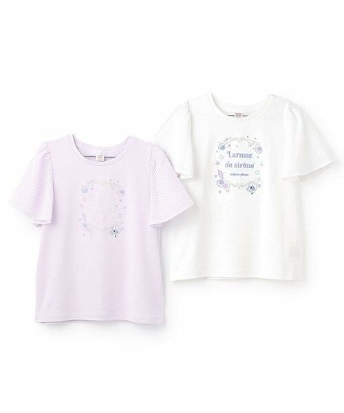 mezzo piano junior / メゾピアノジュニア Tシャツ | 【人気商品再入荷】【直営店で取り扱い無し】シェル刺しゅうフレアスリーブTシャツ | 詳細9